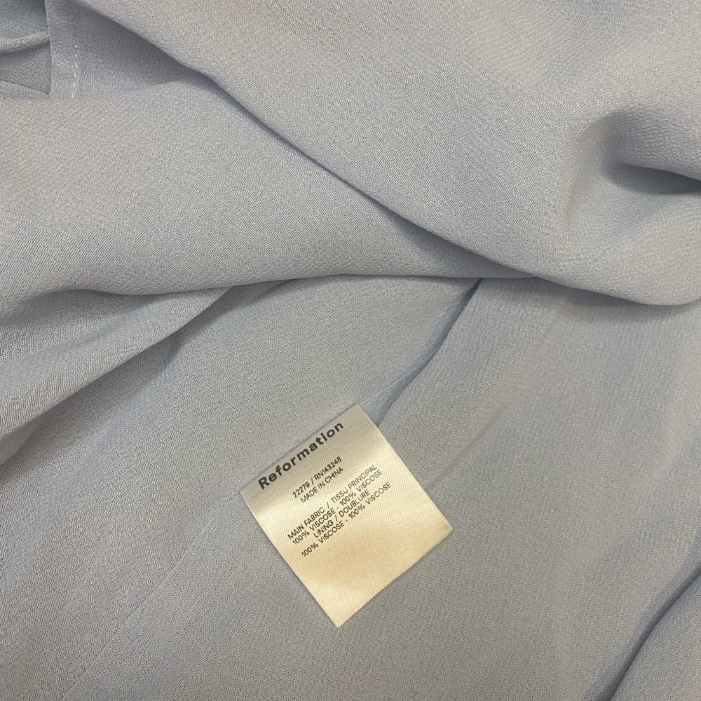 REFORMATION Meadow Midi Dress in Mineral Blue Size S - Picture 6 of 7